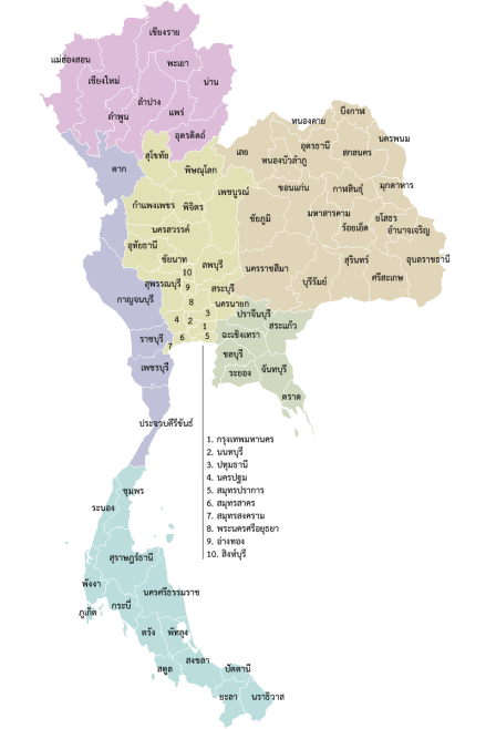 Map_TH_provinces_by_geographic